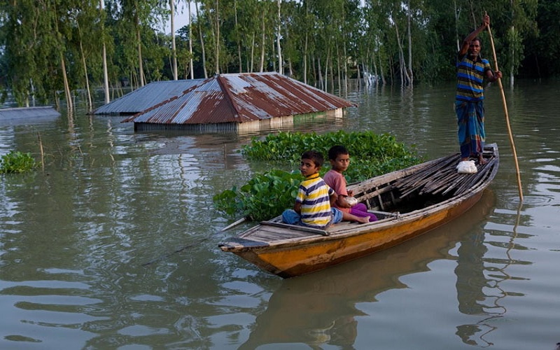 Flood in India during corona