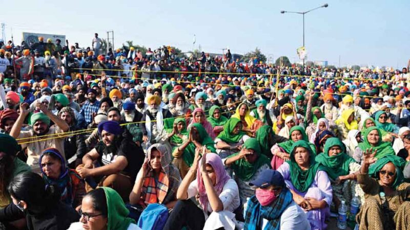 Farmers protest against farm bills