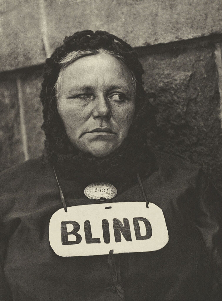 1916, Blind Woman, New York