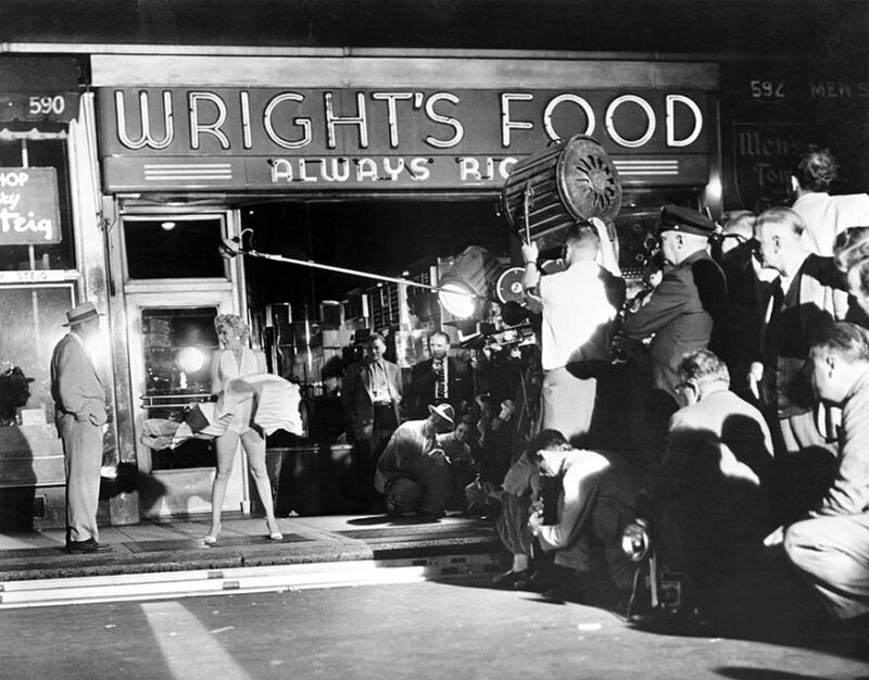 1954, Marilyn Monroe Filming Her Iconic Scene In The Seven Year Itch